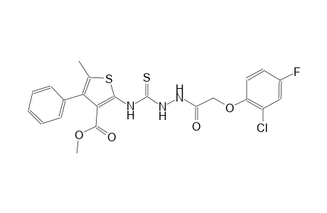 methyl 2-[({2-[(2-chloro-4-fluorophenoxy)acetyl]hydrazino}carbothioyl)amino]-5-methyl-4-phenyl-3-thiophenecarboxylate