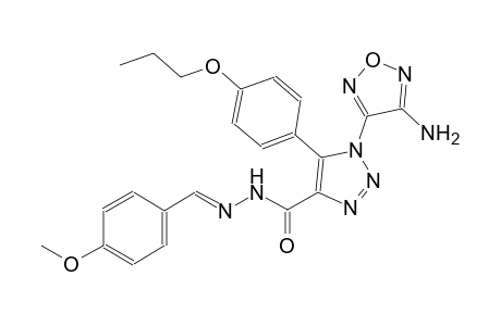 1-(4-amino-1,2,5-oxadiazol-3-yl)-N'-[(E)-(4-methoxyphenyl)methylidene]-5-(4-propoxyphenyl)-1H-1,2,3-triazole-4-carbohydrazide