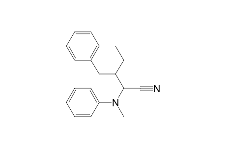 3-Benzyl-2-N-methylanilinopentanenitrile