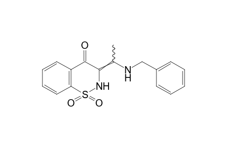 3-[1-(benzylamino)ethylidene]-2,3-dihydro-4H-1,2-benzothiazin-4-one, 1,1-dioxide