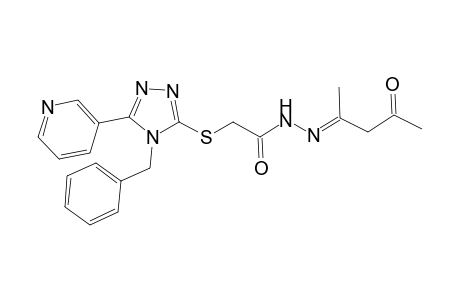 2-{[-4-Benzyl-5-(3-pyridyl)-4H-1,2,4-triazole-3-ylthio]-N(2)[1-methyl-3-oxobutylidene]} acetohydrazine