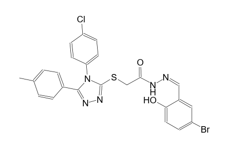 N'-[(Z)-(5-bromo-2-hydroxyphenyl)methylidene]-2-{[4-(4-chlorophenyl)-5-(4-methylphenyl)-4H-1,2,4-triazol-3-yl]sulfanyl}acetohydrazide