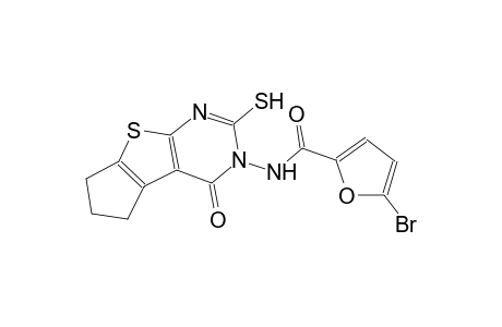 5-bromo-N-(4-oxo-2-sulfanyl-6,7-dihydro-4H-cyclopenta[4,5]thieno[2,3-d]pyrimidin-3(5H)-yl)-2-furamide