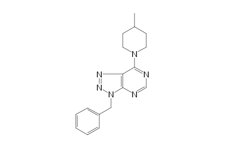 3H-[1,2,3]Triazolo[4,5-d]pyrimidine, 7-(4-methyl-1-piperidinyl)-3-(phenylmethyl)-