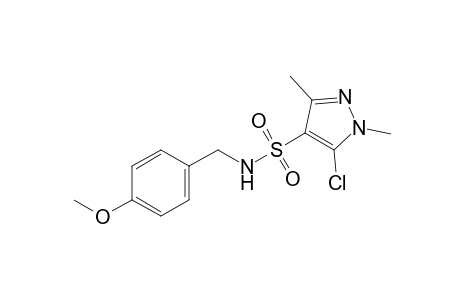 5-chloro-1,3-dimethyl-N-(p-methoxybenzyl)pyrazole-4-sulfonamide