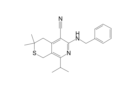 1H-Thiopyrano[3,4-c]pyridine-5-carbonitrile, 3,4-dihydro-6-benzylamino-8-isopropyl-3,3-dimethyl-