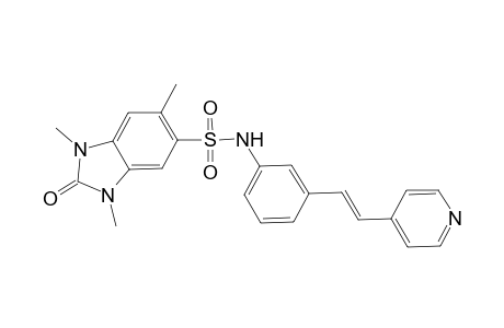 1H-1,3-Benzimidazole-5-sulfonamide, 2,3-dihydro-1,3,6-trimethyl-2-oxo-N-[3-[2-(4-pyridinyl)ethenyl]phenyl]-