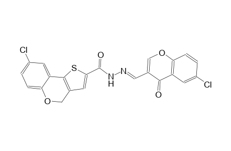 8-chloro-N'-[(E)-(6-chloro-4-oxo-4H-chromen-3-yl)methylidene]-4H-thieno[3,2-c]chromene-2-carbohydrazide