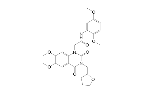 2-(6,7-dimethoxy-2,4-dioxo-3-(tetrahydro-2-furanylmethyl)-3,4-dihydro-1(2H)-quinazolinyl)-N-(2,5-dimethoxyphenyl)acetamide