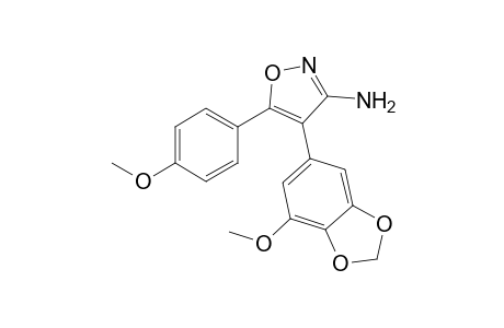 4-(7-Methoxy-1,3-benzodioxol-5-yl)-5-(4-methoxyphenyl)- 3-isoxazolamine