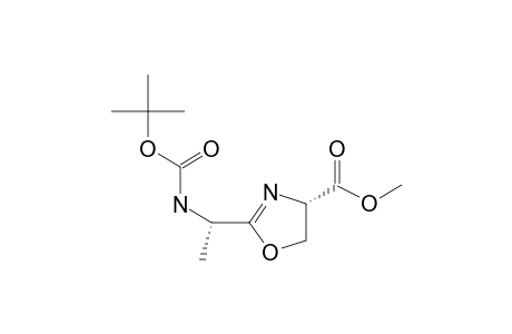 METHYL-(S)-2-[(S)-1-(TERT.-BUTOXYCARBONYLAMINO)-ETHYL]-4,5-DIHYDROOXAZOLE-4-CARBOXYLATE