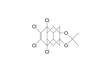 11,11-Dimethyl-10,12-dioxa-2,3,4,5-tetrachloro-hexacyclo(7.6.1.1/6,13/.0/2,7/.0/5,15/.0/9,13/)heptadec-3-ene