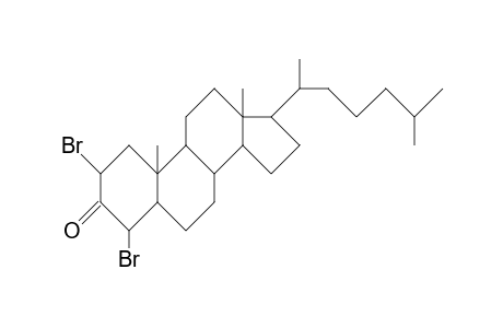 2a,4a-Dibromo-5a-cholestan-3-one
