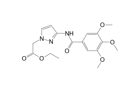 1H-Pyrazole-1-acetic acid, 3-[(3,4,5-trimethoxybenzoyl)amino]-, ethyl ester