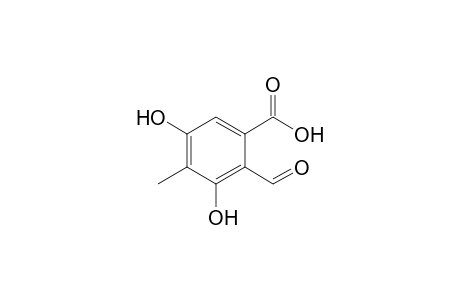 2-Formyl-3,5-dihydroxy-4-methylbenzoic acid