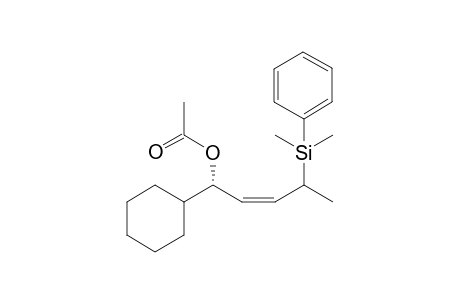 (1RS,4RS,2Z)-1-Cyclohexyl-4-dimethyl(phenyl)silylpent-2-enyl acetate