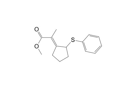 Propanoic acid, 2-[2-(phenylthio)cyclopentylidene]-, methyl ester, (E)-