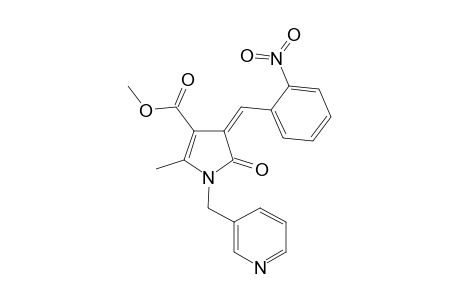 3H-Pyrrole-4-carboxylic acid, 1,2-dihydro-5-methyl-3-[(2-nitrophenyl)methylidene]-2-oxo-1-(3-pyridinylmethyl)-, methyl ester