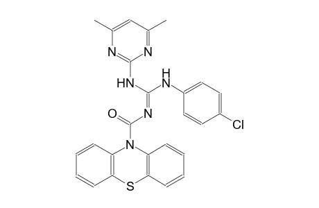 N-(4-chlorophenyl)-N'-(4,6-dimethyl-2-pyrimidinyl)-N''-[(Z)-oxo(10H-phenothiazin-10-yl)methyl]guanidine