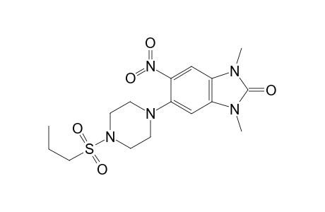 2H-1,3-Benzimidazol-2-one, 1,3-dihydro-1,3-dimethyl-5-nitro-6-[4-(propylsulfonyl)-1-piperazinyl]-