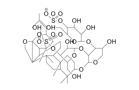 Jujubogenin-3-O.alpha.-L-arabinofuranosyl-(1->2)-[.beta.-D-glucopyranosyl-(1->3).alpha.-L-arabinopyranoside-3'',4'''-di-O-su