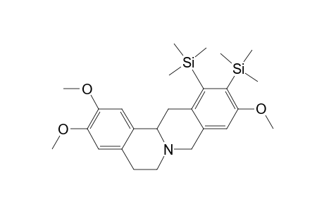 6H-Dibenzo[a,g]quinolizine, 5,8,13,13a-tetrahydro-2,3,10-trimethoxy-11,12-bis(trimethylsilyl)-