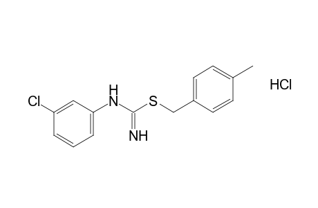 3-(m-chlorophenyl)-2-(p-methylbenzyl)-2-thiopseudourea, monohydrochloride