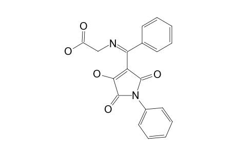 1-PHENYL-4-(PHENYL-(CARBOXYMETHYLAMINO)-METHYLIDENE)-PYRROLIDINE-2,3,5-TRIONE