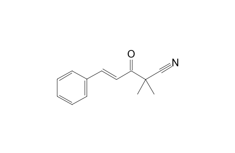 (4E)-2,2-dimethyl-3-oxo-5-phenylpent-4-enenitrile