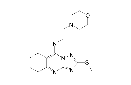 2-ETHYLTHIO-5-[2-(MORPHOLIN-4-YL)-ETHYL]-AMINO-6,7,8,9-TETRAHYDRO-1,2,4-TRIAZOLO-[5,1-B]-QUINAZOLINE