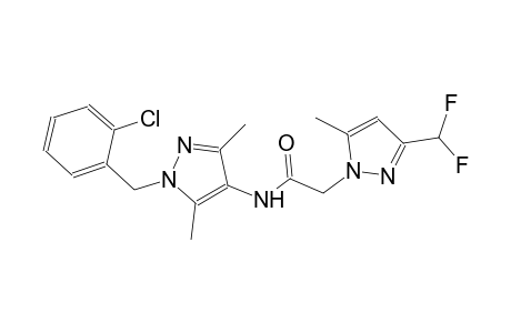 N-[1-(2-chlorobenzyl)-3,5-dimethyl-1H-pyrazol-4-yl]-2-[3-(difluoromethyl)-5-methyl-1H-pyrazol-1-yl]acetamide