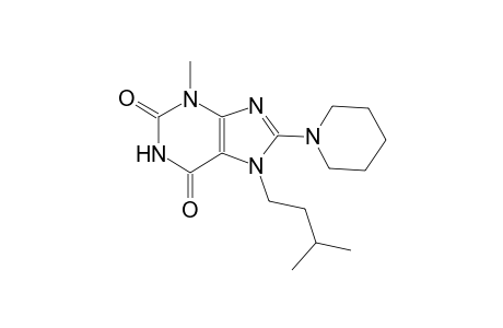 1H-purine-2,6-dione, 3,7-dihydro-3-methyl-7-(3-methylbutyl)-8-(1-piperidinyl)-