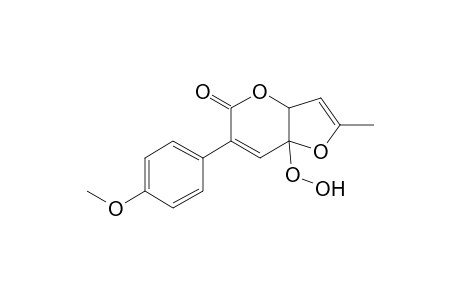 5H-Furo[3,2-b]pyran-5-one, 3a,7a-dihydro-7a-hydroperoxy-6-(4-methoxyphenyl)-2-methyl-