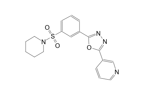 piperidine, 1-[[3-[5-(3-pyridinyl)-1,3,4-oxadiazol-2-yl]phenyl]sulfonyl]-