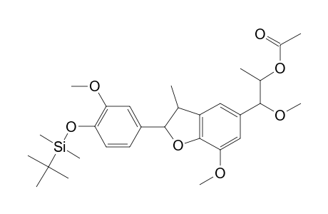 7-Methoxy-3-methyl-2-[4-(tert-butyldimethylsilyl)oxy-3-methoxyphenyl]-5-(2-acetoxy-1-methoxypropyl)benzofuran