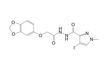 N'-[(1,3-benzodioxol-5-yloxy)acetyl]-4-iodo-1-methyl-1H-pyrazole-3-carbohydrazide