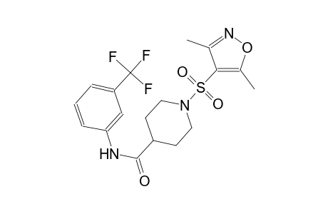 1-[(3,5-dimethyl-4-isoxazolyl)sulfonyl]-N-[3-(trifluoromethyl)phenyl]-4-piperidinecarboxamide