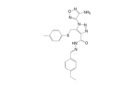 1-(4-amino-1,2,5-oxadiazol-3-yl)-N'-[(E)-(4-ethylphenyl)methylidene]-5-{[(4-methylphenyl)sulfanyl]methyl}-1H-1,2,3-triazole-4-carbohydrazide