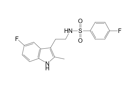 4-Fluoro-N-[2-(5-fluoro-2-methyl-1H-indol-3-yl)ethyl]benzenesulfonamide