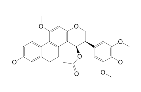 BLETILOL-A;4-ACETOXY-11-METHOXY-3-(4'-HYDROXY-3',5'-DIMETHOXYPHENYL)-3,4,5,6-TETRAHYDRO-2H-PHENANTHRO-[2,1-B]-PYRAN-8-OL