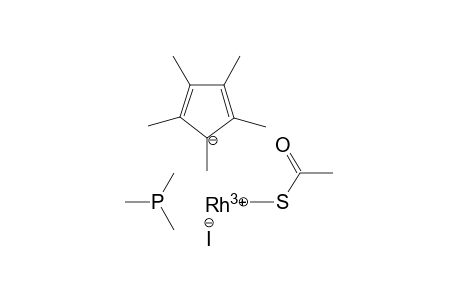 S-Methanidyl ethanethioate;1,2,3,4,5-pentamethylcyclopenta-2,4-dien-1-ide rhodium(III) trimethyl phosphane iodide
