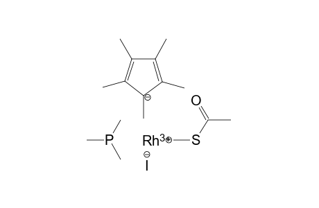 S-Methanidyl ethanethioate;1,2,3,4,5-pentamethylcyclopenta-2,4-dien-1-ide rhodium(III) trimethyl phosphane iodide