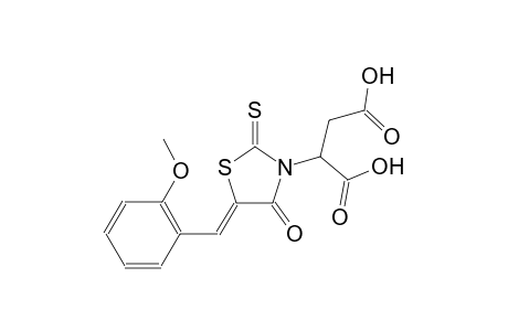 2-[(5Z)-5-(2-methoxybenzylidene)-4-oxo-2-thioxo-1,3-thiazolidin-3-yl]succinic acid