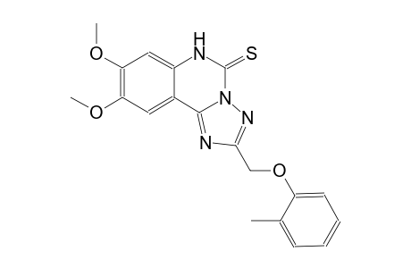 8,9-dimethoxy-2-[(2-methylphenoxy)methyl][1,2,4]triazolo[1,5-c]quinazoline-5(6H)-thione