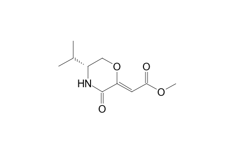 (2Z)-2-[(5R)-3-oxo-5-propan-2-yl-2-morpholinylidene]acetic acid methyl ester