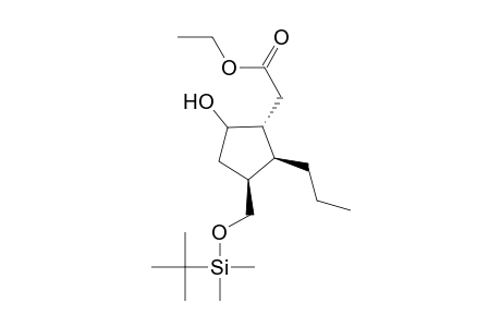 Cyclopentaneacetic acid, 3-[[[(1,1-dimethylethyl)dimethylsilyl]oxy]m ethyl]-5-hydroxy-2-propyl-, ethyl ester