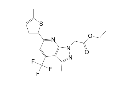 1H-pyrazolo[3,4-b]pyridine-1-acetic acid, 3-methyl-6-(5-methyl-2-thienyl)-4-(trifluoromethyl)-, ethyl ester