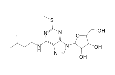 9H-Purin-6-amine, N-(3-methylbutyl)-2-(methylthio)-9-pentofuranosyl-