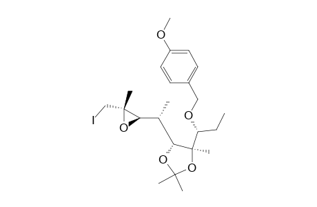 D-erythro-L-galacto-Nonitol, 2,3-anhydro-1,4,8,9-tetradeoxy-1-iodo-7-O-[(4-methoxyphenyl)methyl]-4-methyl-2,6-di-C-methyl-5,6-O-(1-methylethylidene)-