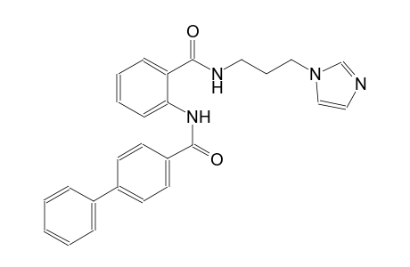 [1,1'-biphenyl]-4-carboxamide, N-[2-[[[3-(1H-imidazol-1-yl)propyl]amino]carbonyl]phenyl]-